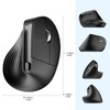 Wireless Vertical Mouse, 2.4G Advanced Ergonomic Mouse with USB Receiver,