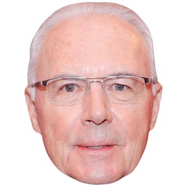 Franz Beckenbauer (Glasses) Celebrity Mask, Flat Card Face, Fancy Dress Mask