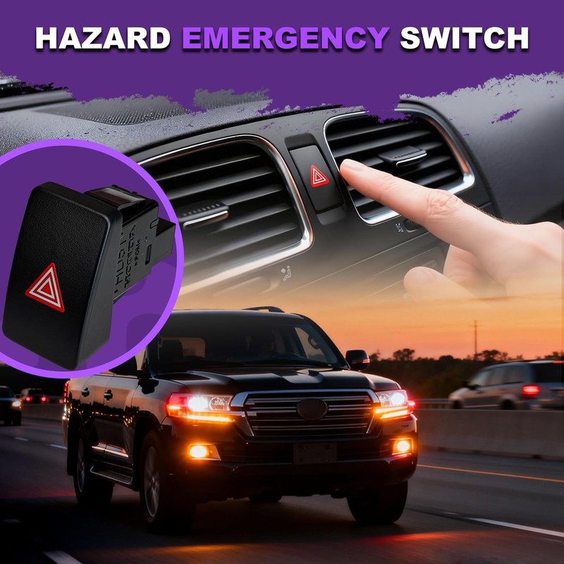 MEILICACY Car Emergency Hazard Light Switch Button for Honda Civic