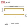 homdiy 10 Inch Gold Cabinet Handles 10 Pack Brushed Brass