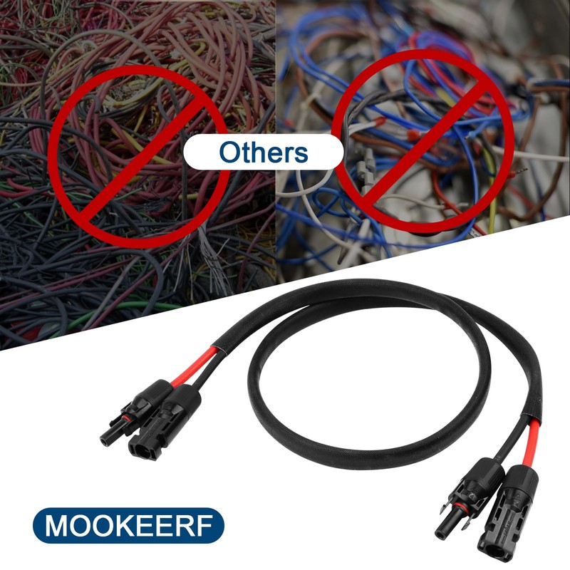 Solar Panel Extension Cable - 10AWG 10FT Solar Wire with