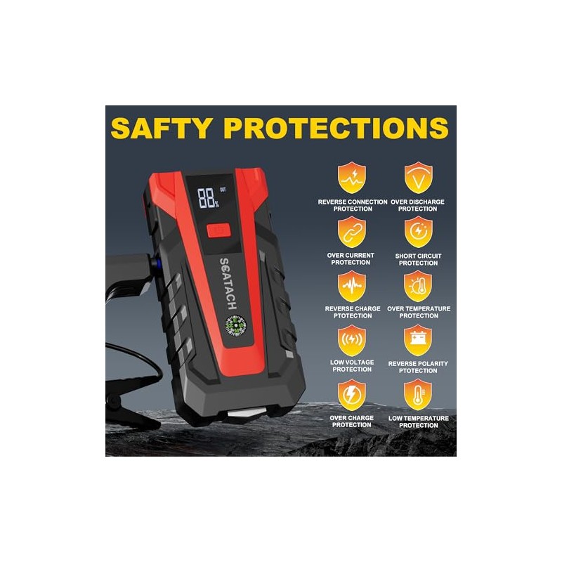 Scatach 3000A Car Battery Jump Starter,12V Jump Starter Battery Pack