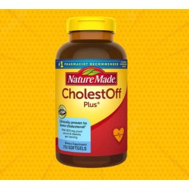 Nature Made CholestOff Plus 900 mg 210 Softgels Lower Cholesterol exp 07/26