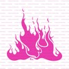 Flames Stencil - Reusable Stencils for Painting - Create DIY