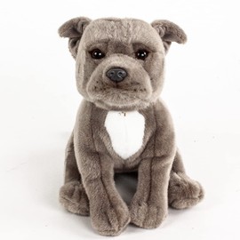Teddys Rothenburg Cuddly Toy Dog Grey 30 cm American Staffordshire Terrier Plush Toy Dog Pitbull