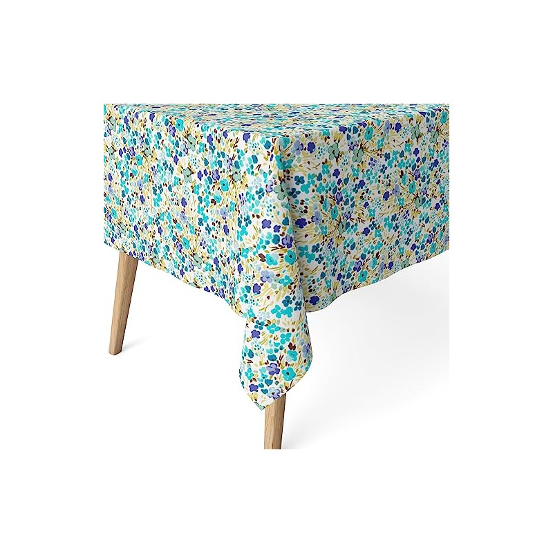 Martina Home Olena Blue Resin Tablecloth 240 x 140 cm