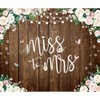 Miss to Mrs Bridal Shower Backdrop 10x8ft Rustic Wooden Board