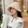 Women's Winter Knot Fur-Lined Warm Bucket Hat Beige