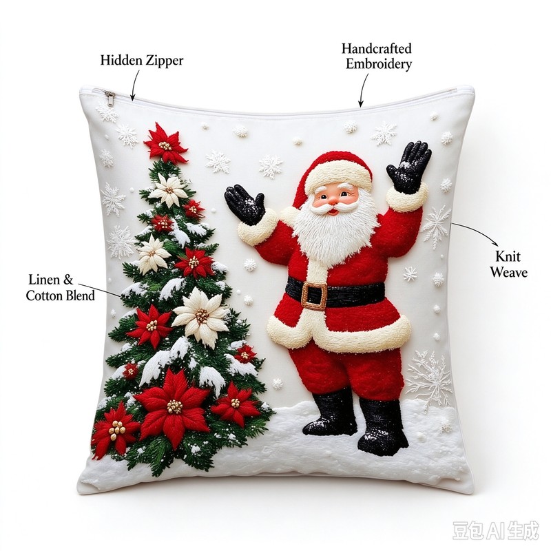 Christmas Throw Pillow Covers for Holiday Home Décor – 4-Piece