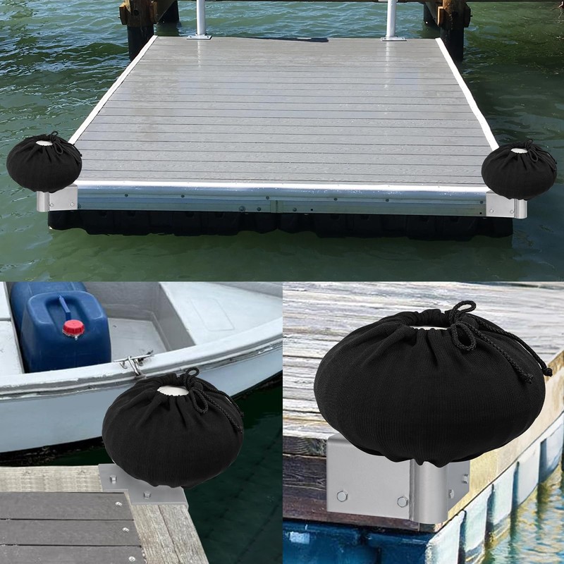 Boat Dock Bumpers Wheel with Dock Wheel Fender Covers,Corner Mount