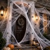Halloween Spider Web Decorations for Party Décor – 4-Pack Stretchable