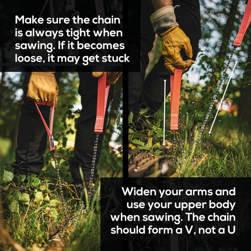Nordic Pocket Saw 36 Inch Pocket Chainsaw with 50 Bi-Directional