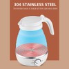 Foldable Kettle 0.6L Travel Silicone Stainless Steel Base Camping Kettle