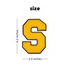 1 PCS 4.2" Yellow Chenille Letter Patches, Iron on Patches