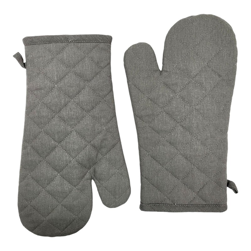 BUSDUGA 4357 Set of 2 Oven Gloves Lieblingsessen in Grey