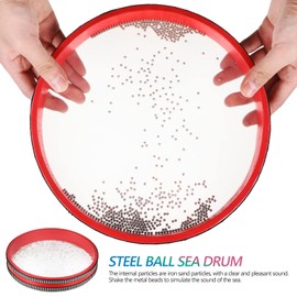 Kisangel 2pcs Wave Bead Ocean Drums for Kids Percussion Musical Instruments for Boys and Girls Round Ocean Drums Sound for Learning