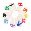 10pcs set PU Waterproof Golf Club Iron Cover Fine Sewing