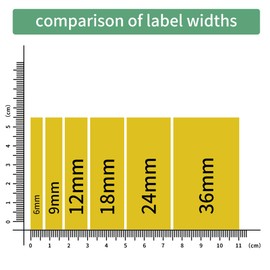 Oozmas TZe-631 12 mm Label Tape Compatible with Brother P-Touch Tapes 12 mm 0.47 Black on Yellow, TZe631 Compatible with Brother Label Maker P-Touch 1830 D400 D600 P700 2430