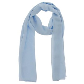 WESTEND CHOICE Ladies Chiffon Scarves Women Plain Neck Scarf Soft Headwrap Girls Headscarf Sheer Wrap women's scarves & wraps 150x45 cm (Dusky blue)