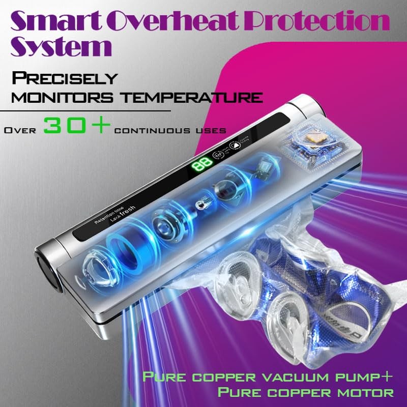 Kueroami Vacuum Sealer - Durable Multi-Use Food Saver Vacuum Sealer