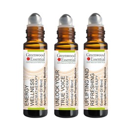 Greenwood Essential Confidence & Glow Aura Kit - Essential Oil Blend 10ml X 3 (1 oz) (Aura Increase, Clear Communication, Peppy)