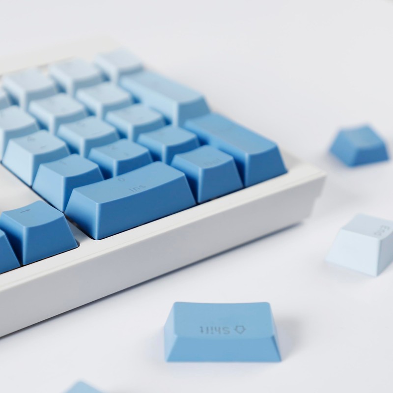 YMDK Gradient Keycaps Thick PBT Keycap, Top Lit Shine Through