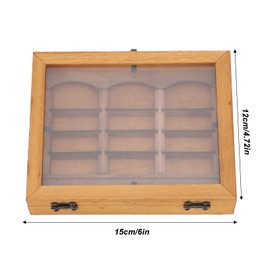 Anxiety Bookshelf Ornament - Contains 196 Folded Miniature Book Miniature Book Boxes Display Case Models Antique Style Solid Wood Mini Miniature Book Library for Book Lovers Home Room Office Decor