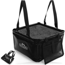 Outdoro Large Folding Bowl - 16 Litres - Includes Additional Bag - Durable Tarpaulin Fabric - Foldable Washing Bowl for Camping and Outdoor Use