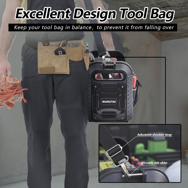 MARUTAI 24'' Large Tool Tote Bag, Open Top Tool Bag,