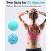 Tumaz Massage Ball & Foot Roller 3-in-1 Set with Spiky