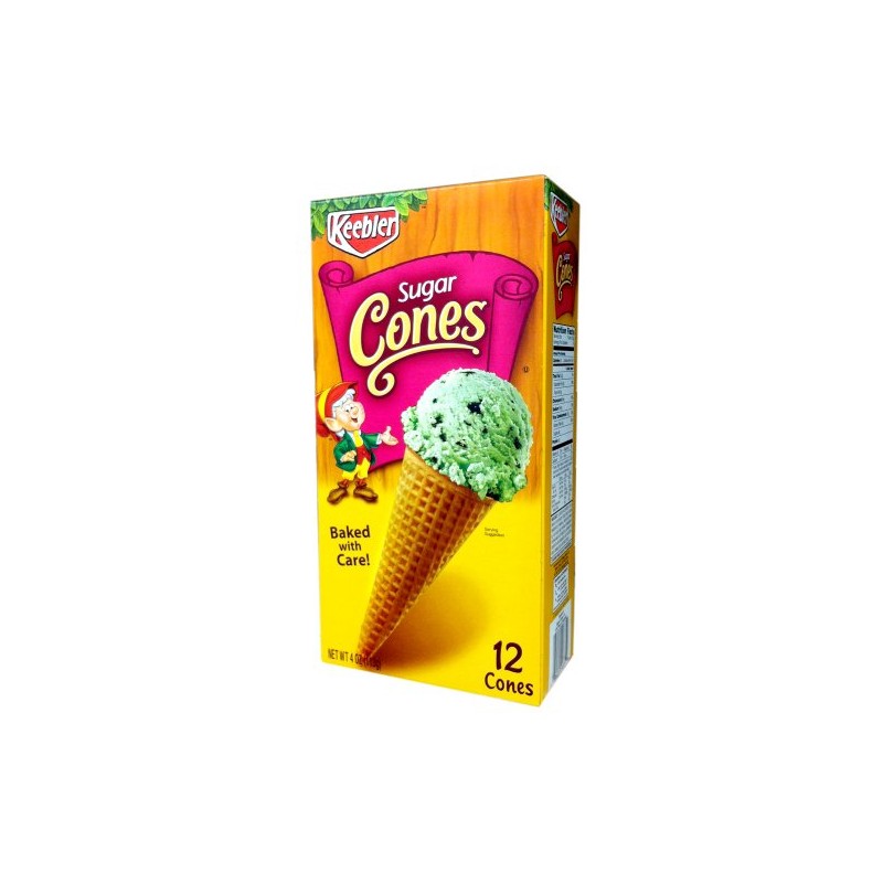 Keebler 12-Count SUGAR CONES 4oz (3 Pack)