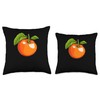 Persimmon Fruit In A Cartoon Style Throw Pillow