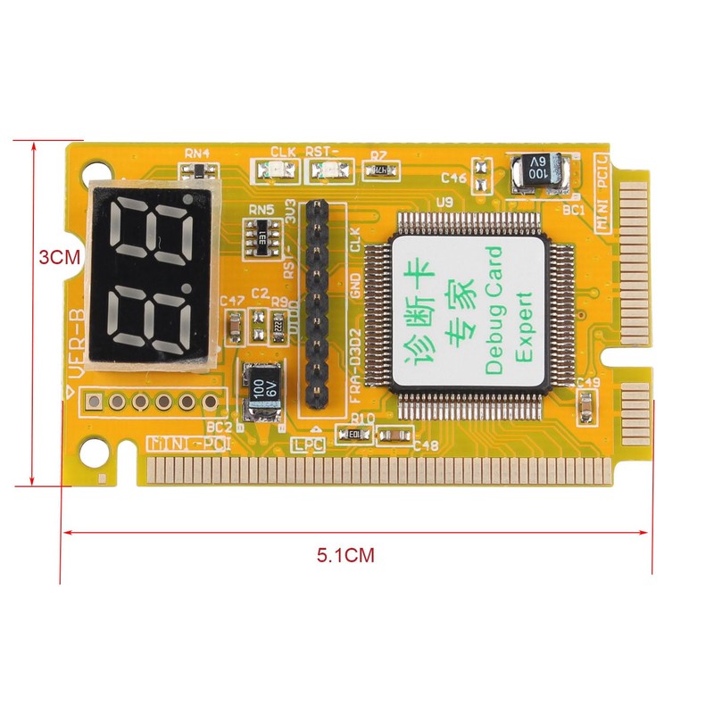 Futheda Mini Pci/Pci-E Card Lpc PC Laptop Analyzer Tester Module