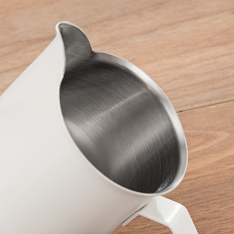 Milk Frother Cup 350ml 304 Stainless Steel Pointed Mouth Foaming