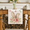 Artoid Mode Flower Rabbit Ears Easter Egg Easter Table Runner,
