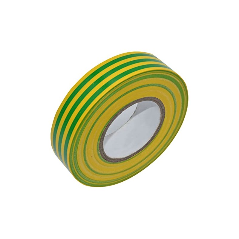 1 x GREEN/YELLOW (EARTH) ELECTRICAL PVC INSULATION / INSULATING TAPE