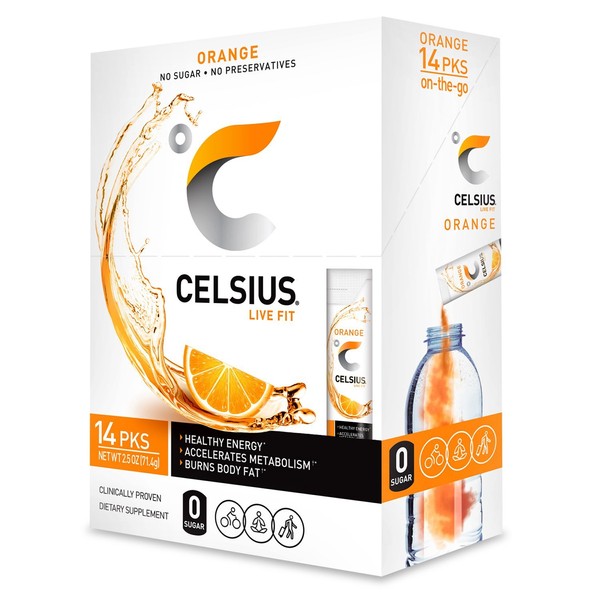 Celsius Flo Fusion - Powder Sticks - Orange - 14