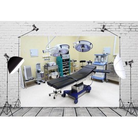 CORFOTO Hospital Operating Room Backdrop Medical Instruments Photography Background Doctor Anesthesia Bed Background Doctor Nurse Party Supplies Hospital Decorations Photo Studio Props 9x6ft Fabric