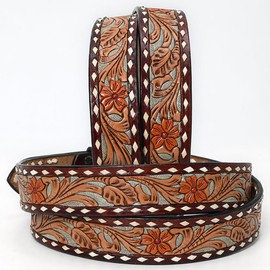 American Darling Beautifully Hand Tooled Brown Genuine American Leather Belt Men and Women Western Belt with Removable Buckle