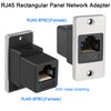 QIANRENON RJ45 Rectangular Panel Network Adapter Cat6A RJ45 8P8C Female