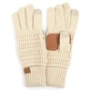 C.C Hatsandscarf CC Exclusives Women Solid Ribbed Glove with Smart