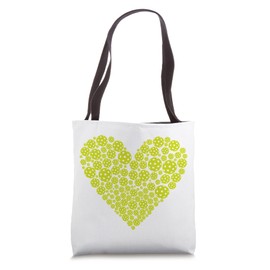 Pickleball Heart Shaped Balls for Pickleball Lovers Tote Bag