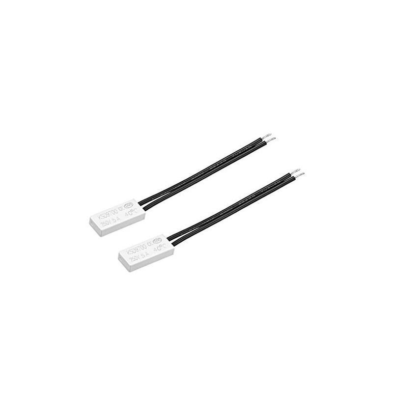 sourcing map Normally Close Temperature Switch, 40℃ N.C 5A Thermal