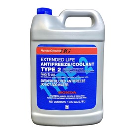 Honda Genuine Extended Life Antifreeze/Coolant Type 2, 50/50 Pre-Diluted, 1 Gallon