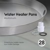 Everflow AWHP28 Aluminum Water Heater Drain Pan with 1 in.
