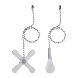 Lingtoolator Pull Chain, 𝟭𝟮 𝗶𝗻𝗰𝗵 Extra Long with Decorative Frosted Glass Bulb and Fan Cord,Fit All Standard 3mm Diameter Ceiling Fans(