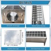 Stainless Steel Channel Drain 39.4"×6.8"×5.1" Durable Trench Drain System with