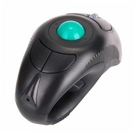 iplusmile Wireless Trackball Mouse Ergonomic Thumb Controlled USB Port Design for Comfortable Use for Left and Right Handed Users Reduces Eye Fatigue and Joint Strain Black