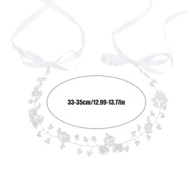 MWUMRCM Communion Hair Accessories, Comes with 4 Hair Pins, Hair Bands for Girls, Flower Wreath, Hair, Children, Wedding, Girls, Flowers, Bridal Hair Accessories, Pearl Headband