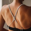 IYOU Sparkly Crystal Bra Straps - Triple Rows Silver Nightclub